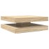 Mesa de centro giratoria 360 grados roble sonoma 90x90x34,5