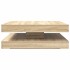 Mesa de centro giratoria 360 grados roble sonoma 90x90x34,5