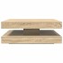 Mesa de centro giratoria 360 grados roble sonoma 90x90x34,5