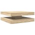 Mesa de centro giratoria 360 grados roble sonoma 90x90x34,5