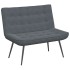 Banco de terciopelo gris oscuro 110x74x84