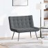 Banco de terciopelo gris oscuro 110x74x84