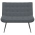 Banco de terciopelo gris oscuro 110x74x84