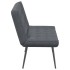 Banco de terciopelo gris oscuro 110x74x84