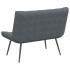 Banco de terciopelo gris oscuro 110x74x84
