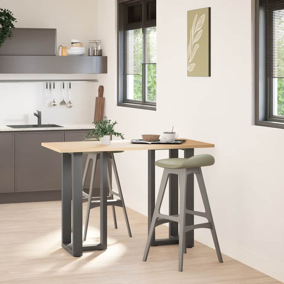 Patas de mesa bar forma T 2 uds acero antracita