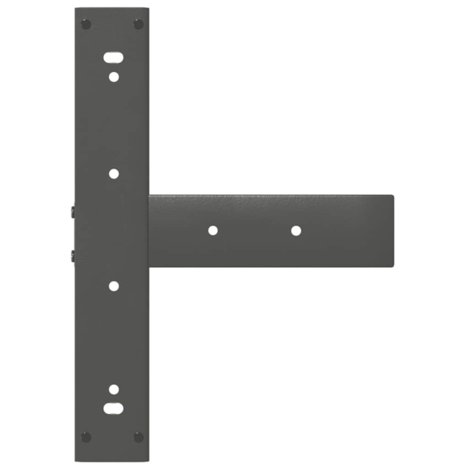 Patas de mesa bar forma T 2 uds acero antracita