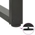 Patas de mesa bar forma T 2 uds acero antracita