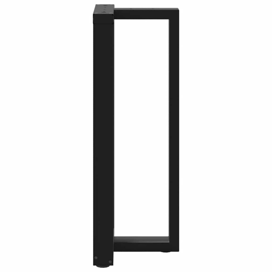 Patas de mesa bar forma T 2 uds acero negro 40x35x(100-101)