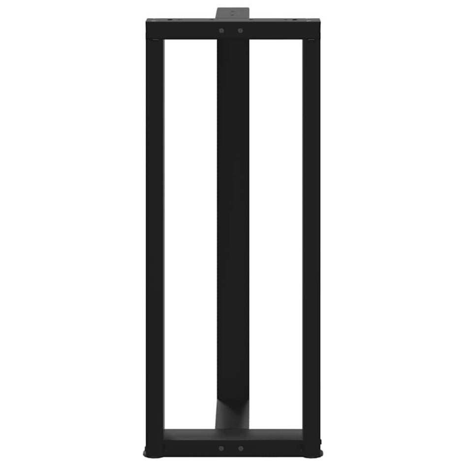 Patas de mesa bar forma T 2 uds acero negro 40x35x(100-101)