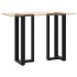 Patas de mesa bar forma T 2 uds acero negro 40x35x(100-101)