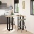 Patas de mesa bar forma T 2 uds acero negro 60x35x(100-101)