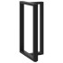 Patas de mesa bar forma T 2 uds acero negro 60x35x(100-101)