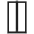 Patas de mesa bar forma T 2 uds acero negro 60x35x(100-101)