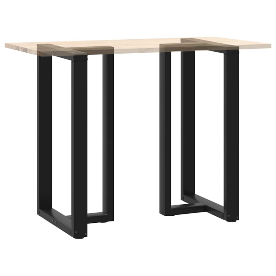 Patas de mesa bar forma T 2 uds acero negro 60x35x(100-101)