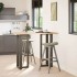 Patas mesa bar forma T 2 uds acero natural 40x35x(110-111)