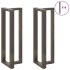 Patas mesa bar forma T 2 uds acero natural 40x35x(110-111)