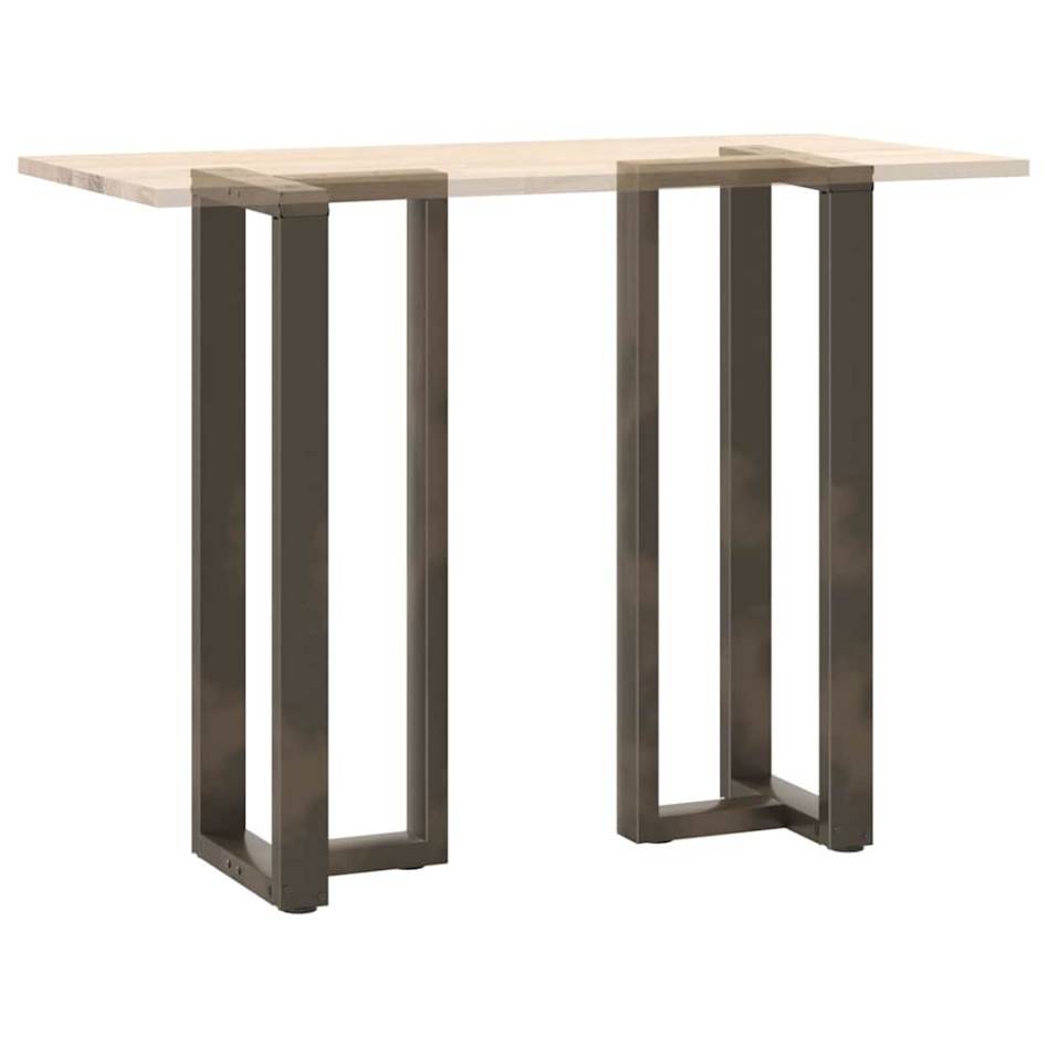 Patas mesa bar forma T 2 uds acero natural 40x35x(110-111)