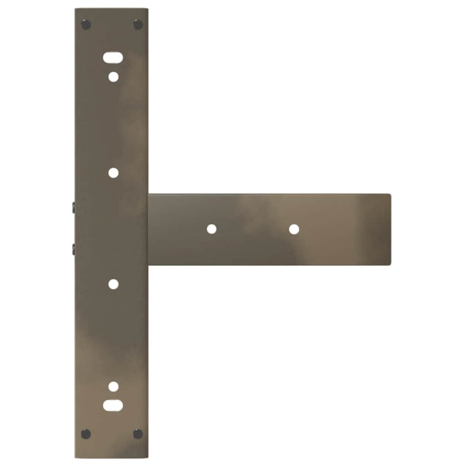 Patas mesa bar forma T 2 uds acero natural 50x35x(110-111)