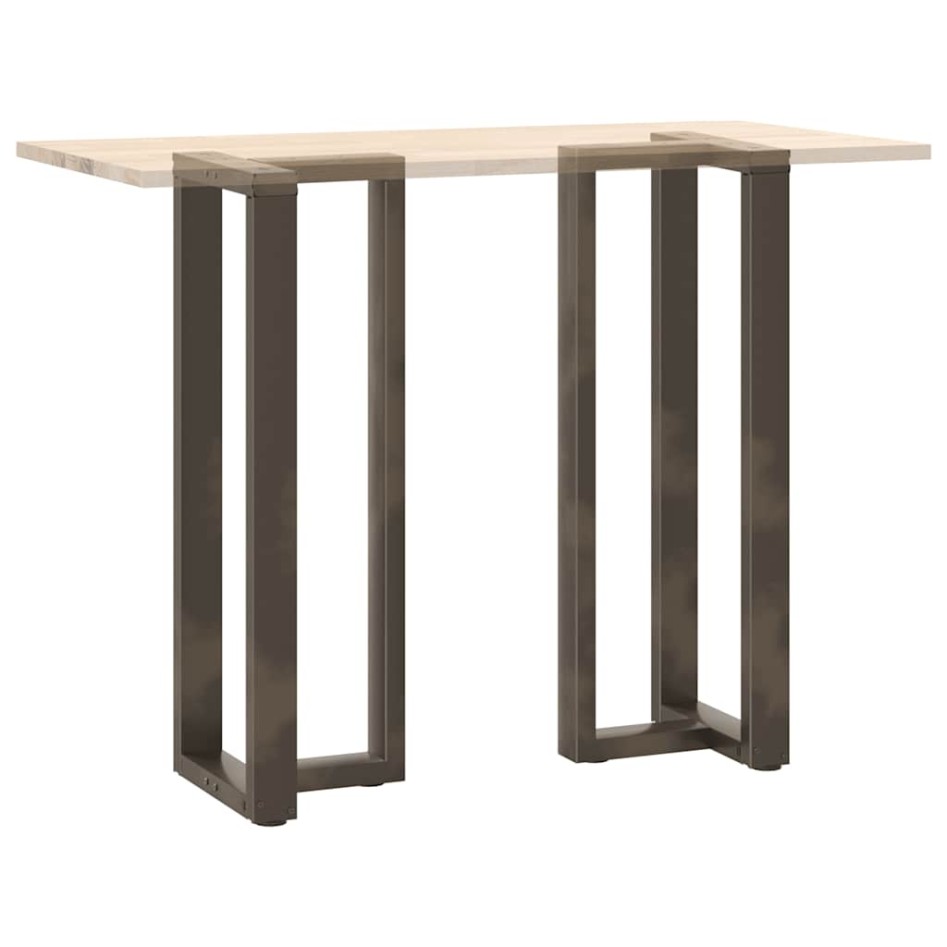 Patas mesa bar forma T 2 uds acero natural 50x35x(110-111)
