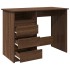 Escritorio de madera de ingeniería marrón roble 102x50x75