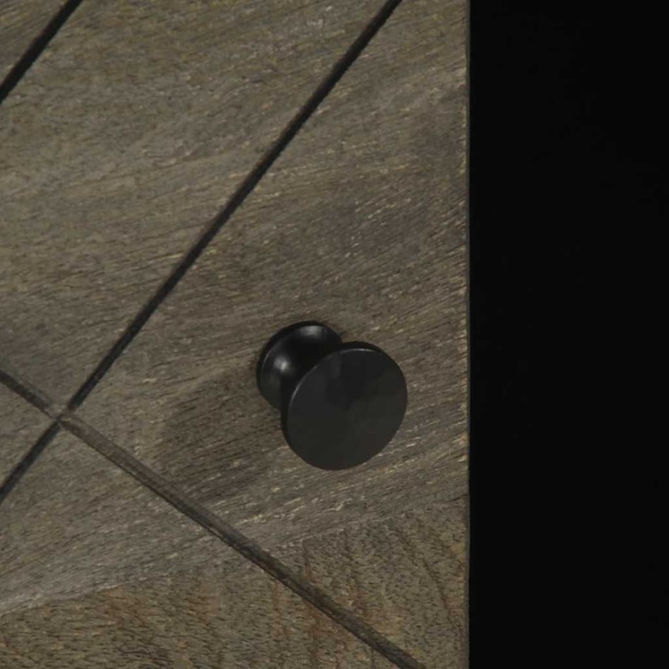 Mesa de centro madera maciza de mango negra 100x54x40