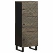 Aparador alto madera maciza de mango negro 40x33x110 cm