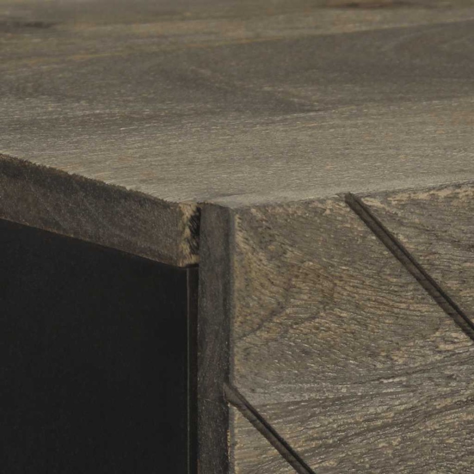 Aparador alto madera maciza de mango negro 40x33x110