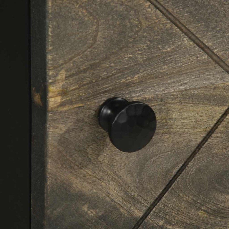 Aparador alto madera maciza de mango negro 40x33x110