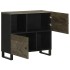 Aparador negro 80x33x75 cm madera maciza