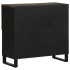 Aparador negro 80x33x75 cm madera maciza