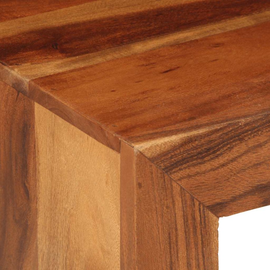 Mesa auxiliar madera maciza acacia 37x29x40