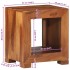 Mesa auxiliar madera maciza acacia 37x29x40