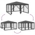 Carpa para fiestas 8 paredes de malla HDPE gris antracita 4x4