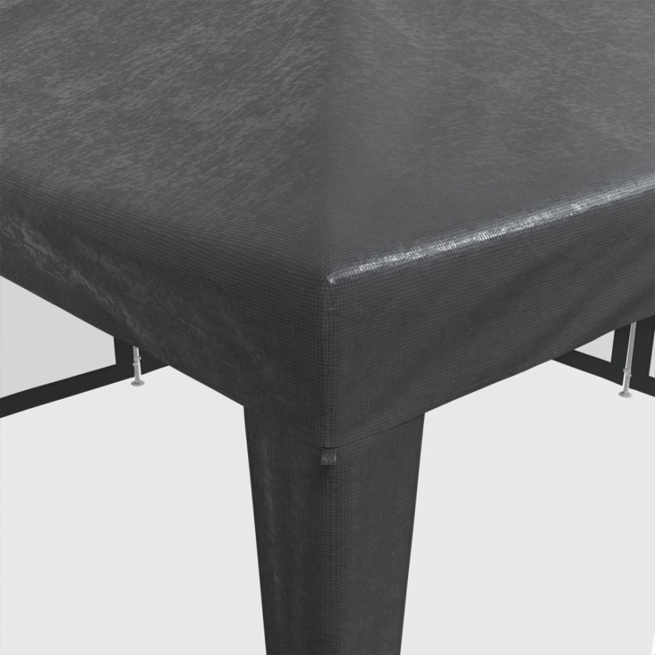 Carpa para fiestas 8 paredes de malla HDPE gris antracita 4x4