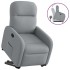 Sillón reclinable elevable de tela gris