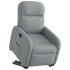 Sillón reclinable elevable de tela gris