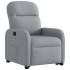 Sillón reclinable elevable de tela gris