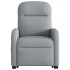Sillón reclinable elevable de tela gris