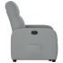 Sillón reclinable elevable de tela gris