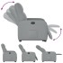 Sillón reclinable elevable de tela gris