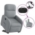 Sillón reclinable elevable de tela gris