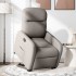 Sillón reclinable elevable tela gris