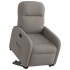 Sillón reclinable elevable tela gris