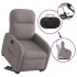 Sillón reclinable elevable tela gris