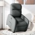 Sillón eléctrico reclinable elevable de tela gris