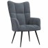 Sillón de relax de terciopelo gris