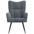 Sillón de relax de terciopelo gris