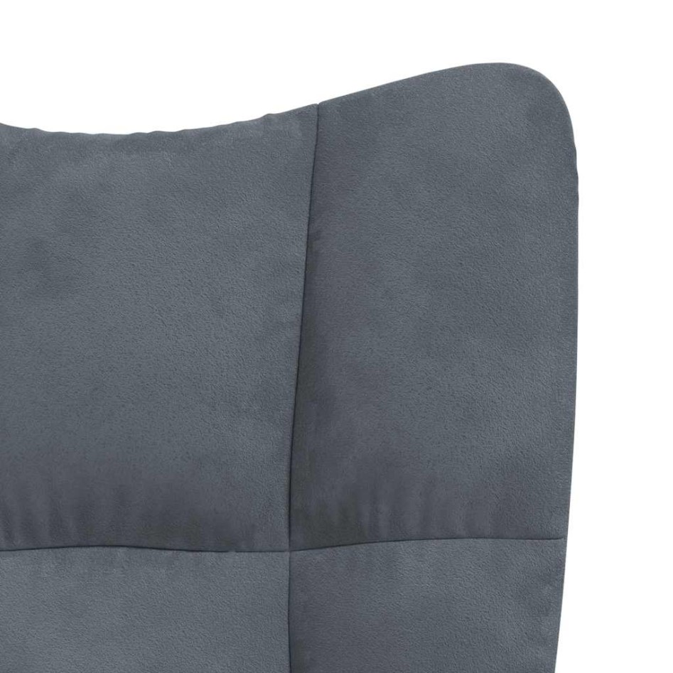 Sillón de relax de terciopelo gris