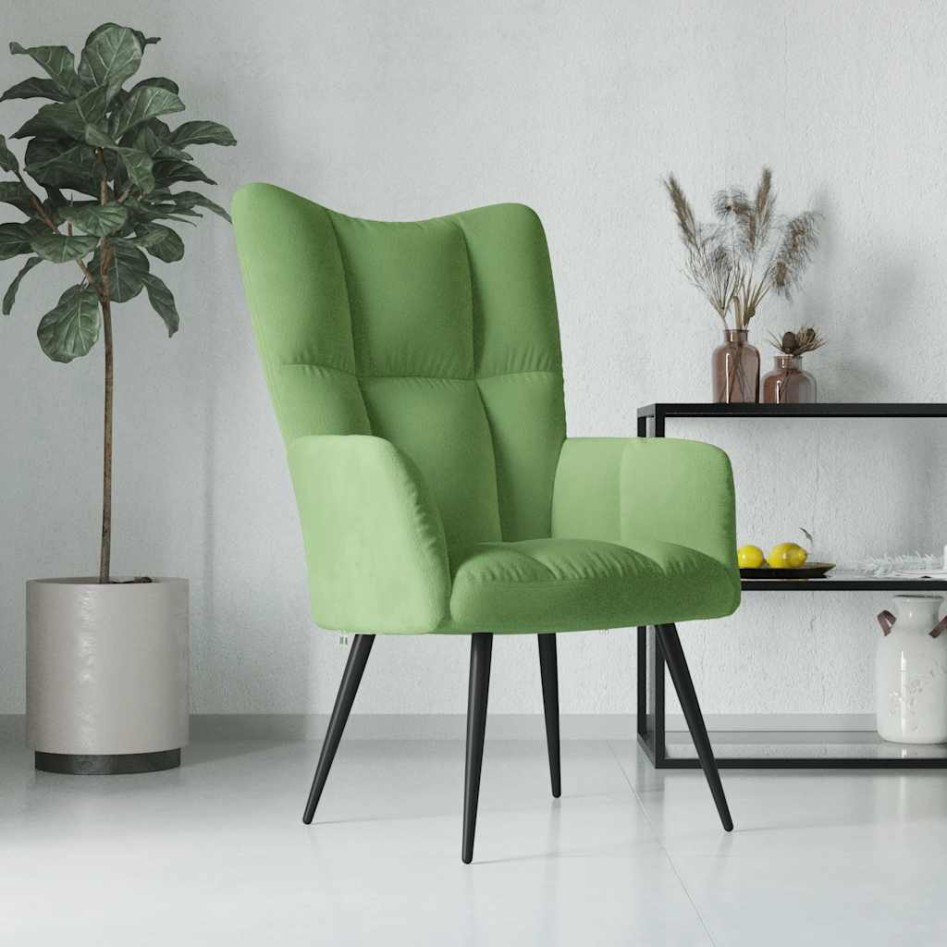 Sillón de relax de terciopelo verde